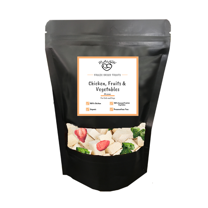 Organic Chicken, Fruits and Vegetables Treats